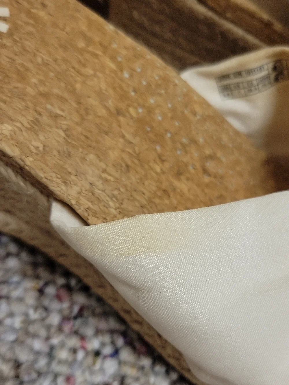 Ugg Yarrow Women's Cream Silk Tie-Strap Espadrille Wedge Sandals Sz 6.5 Summer